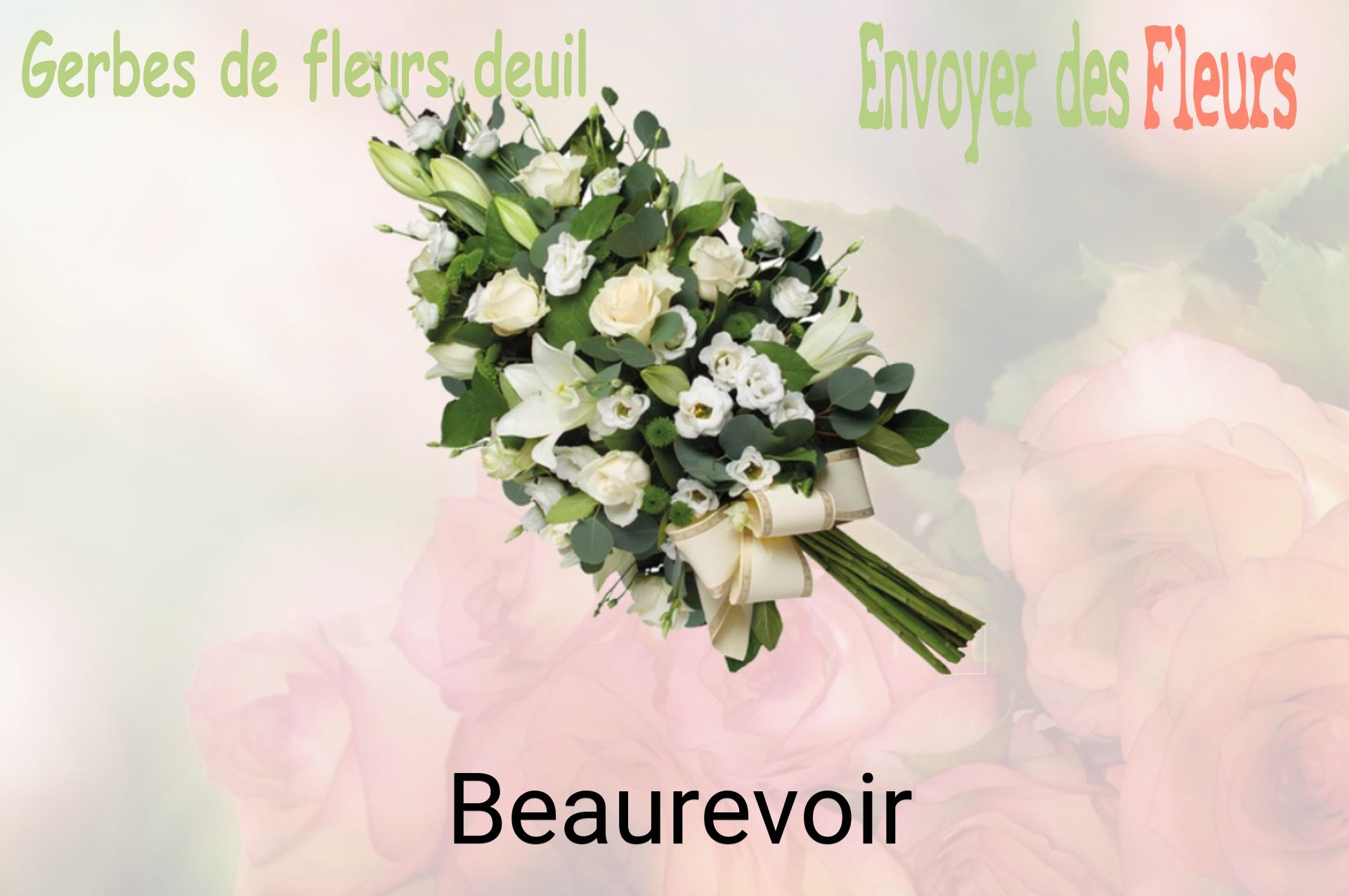 Gerbe de fleurs de deuil livrée à Beaurevoir